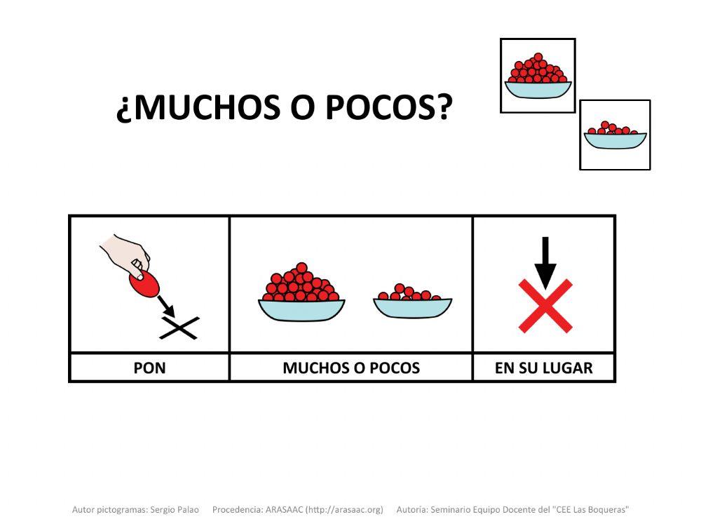 Material Teacch concepto muchos-pocos iii