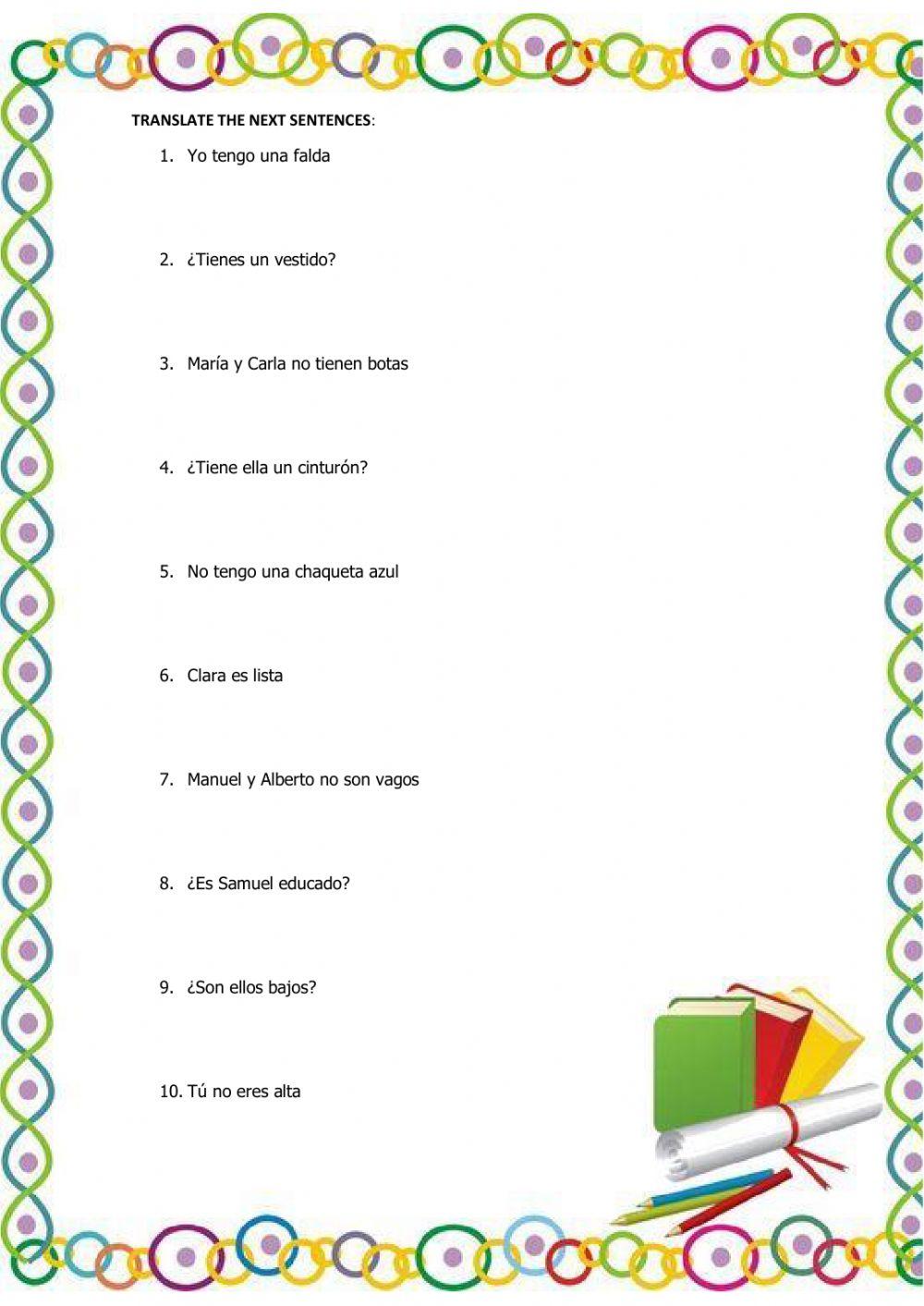 Translate to be to have