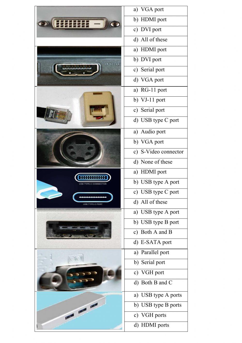 649681 | Ports and Connectors | Vadym | LiveWorksheets