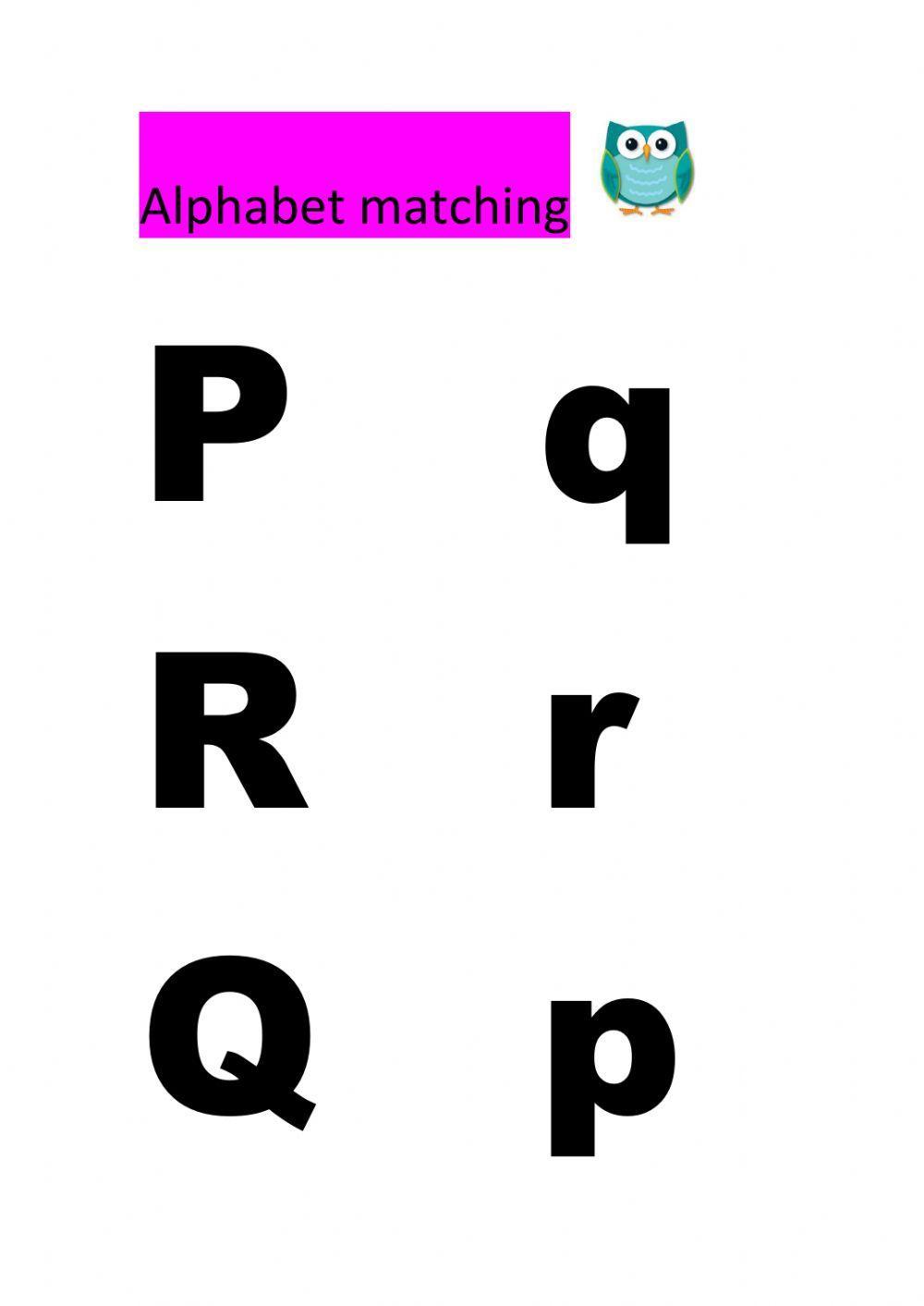 Alphabet uppercase lowercase matching