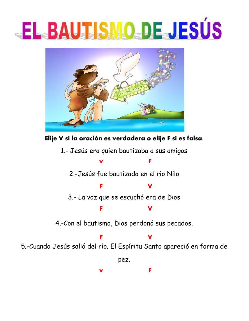 El bautismo de Jesús