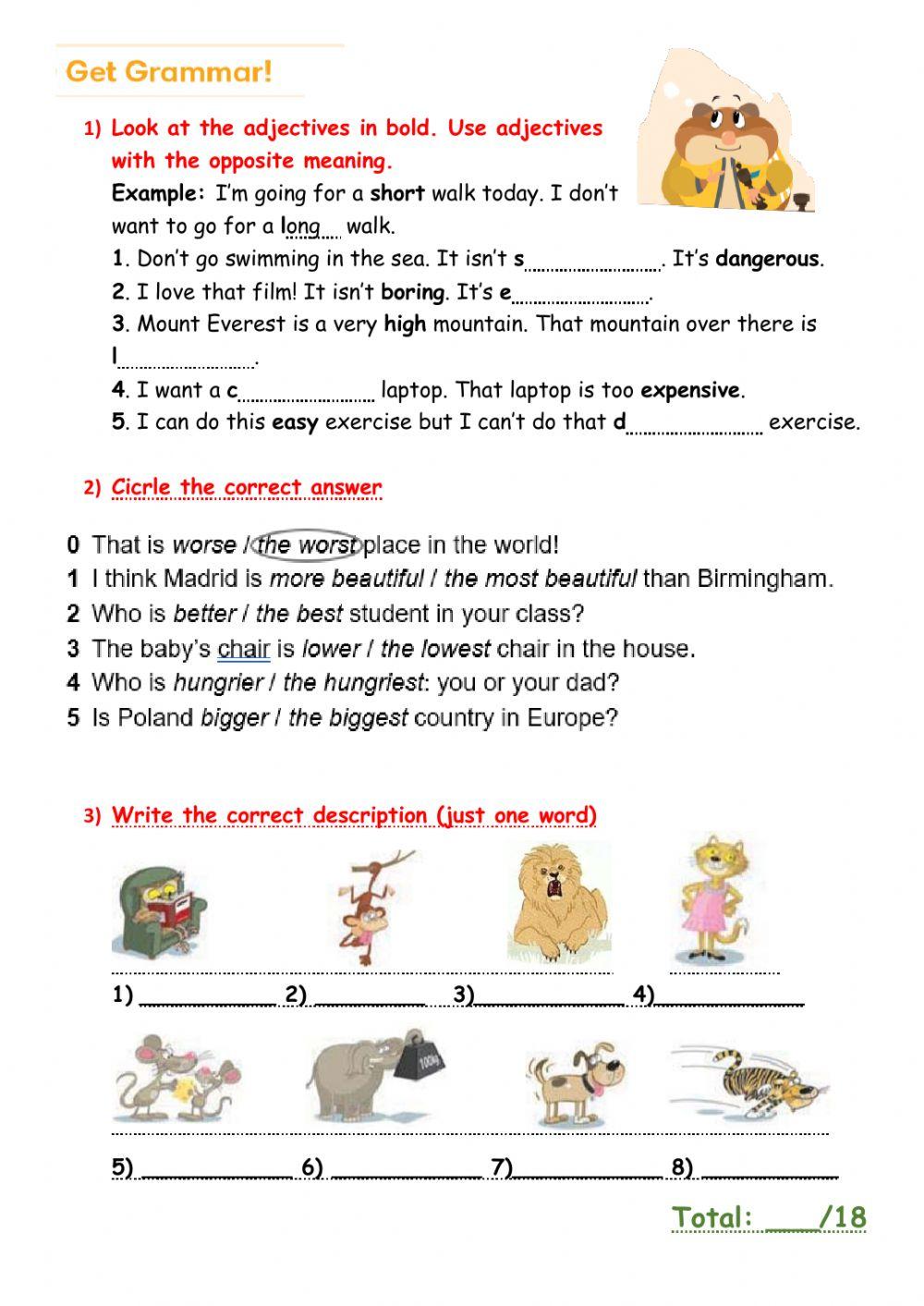 Adjectives. Degrees of comparison. Go getter 2 - Unit 4