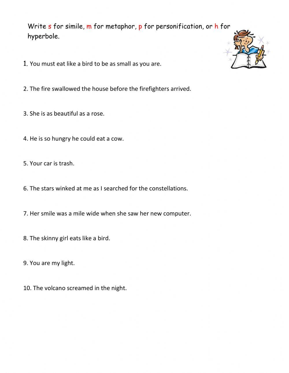 Figurative Language Sorting Activity on Sticky Notes: 200 Figures of Speech, image size:1000x1291