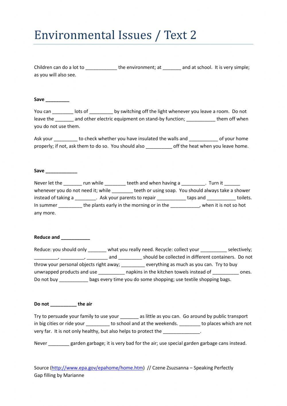 Environmental issues