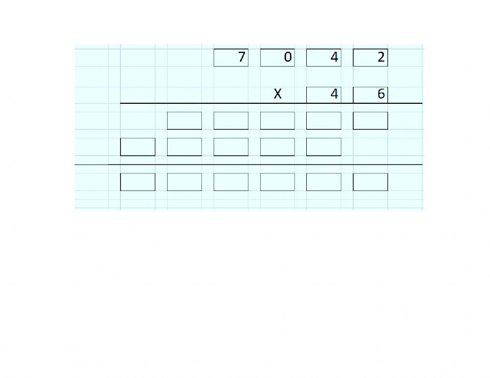 Multiplicación de 2 cifras