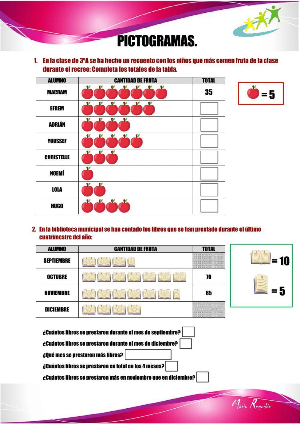 Pictogramas | Free Interactive Worksheets | 650358