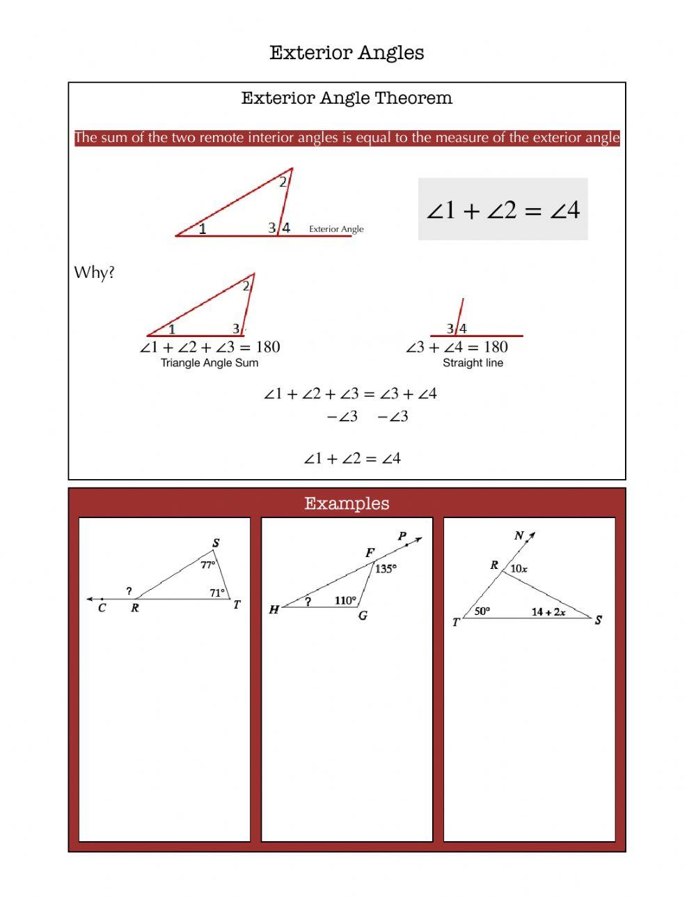 Exterior Angle Theorem