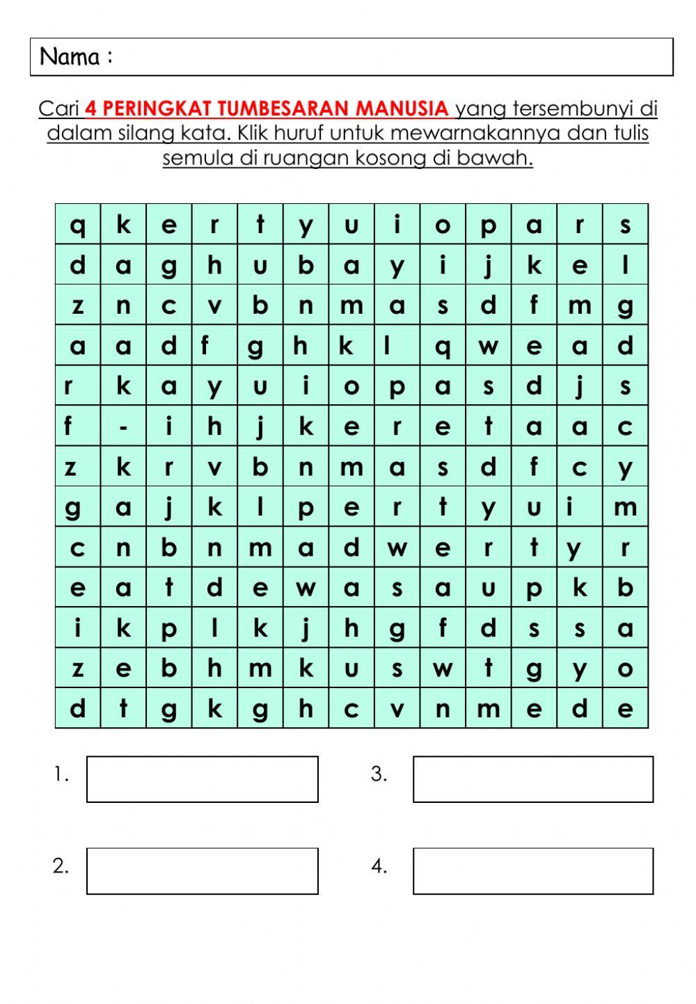 PSSAS Tahun 6 - Peringkat Tumbesaran Manusia
