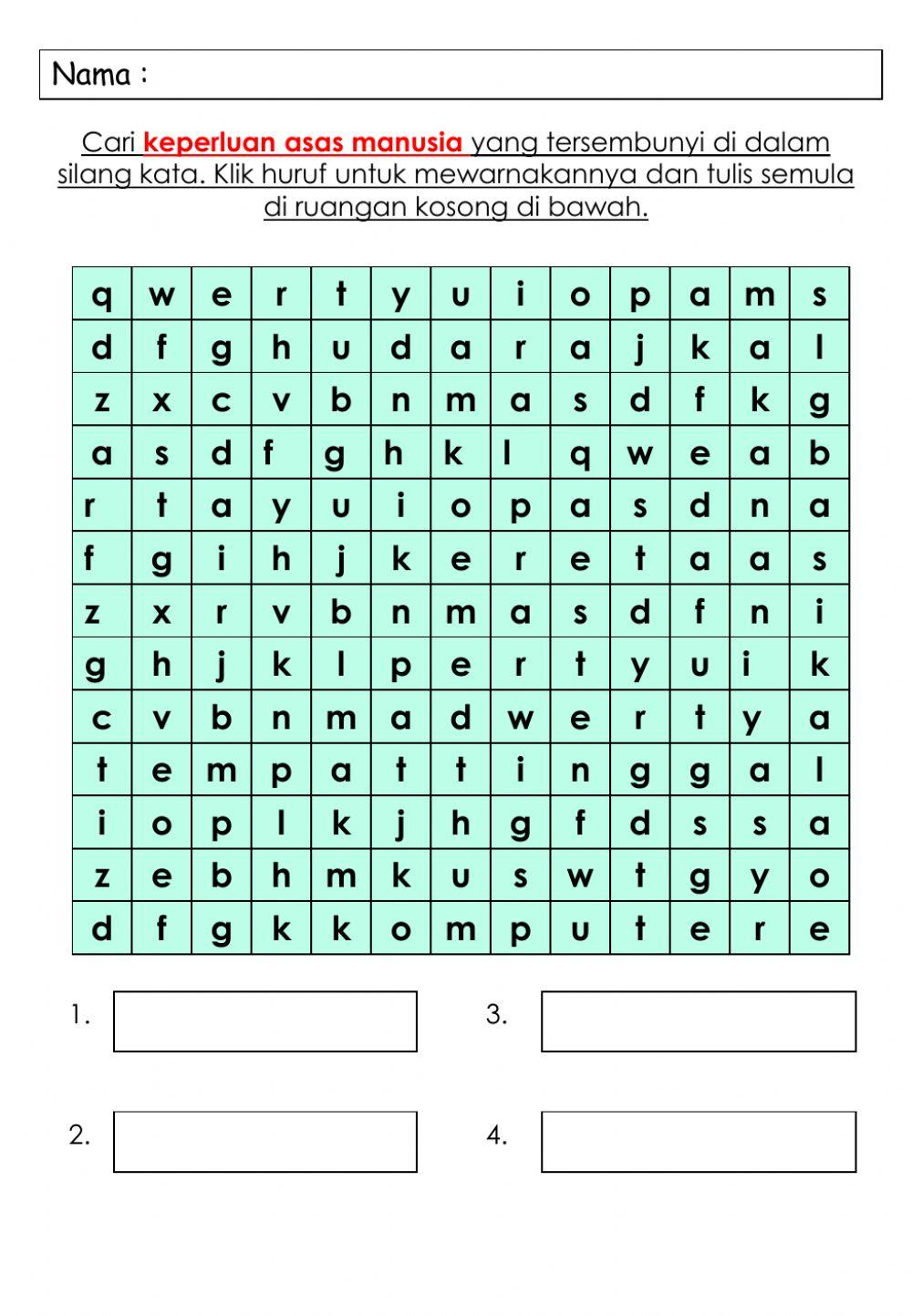 PSSAS Tahun 5 - Keperluan Asas Manusia