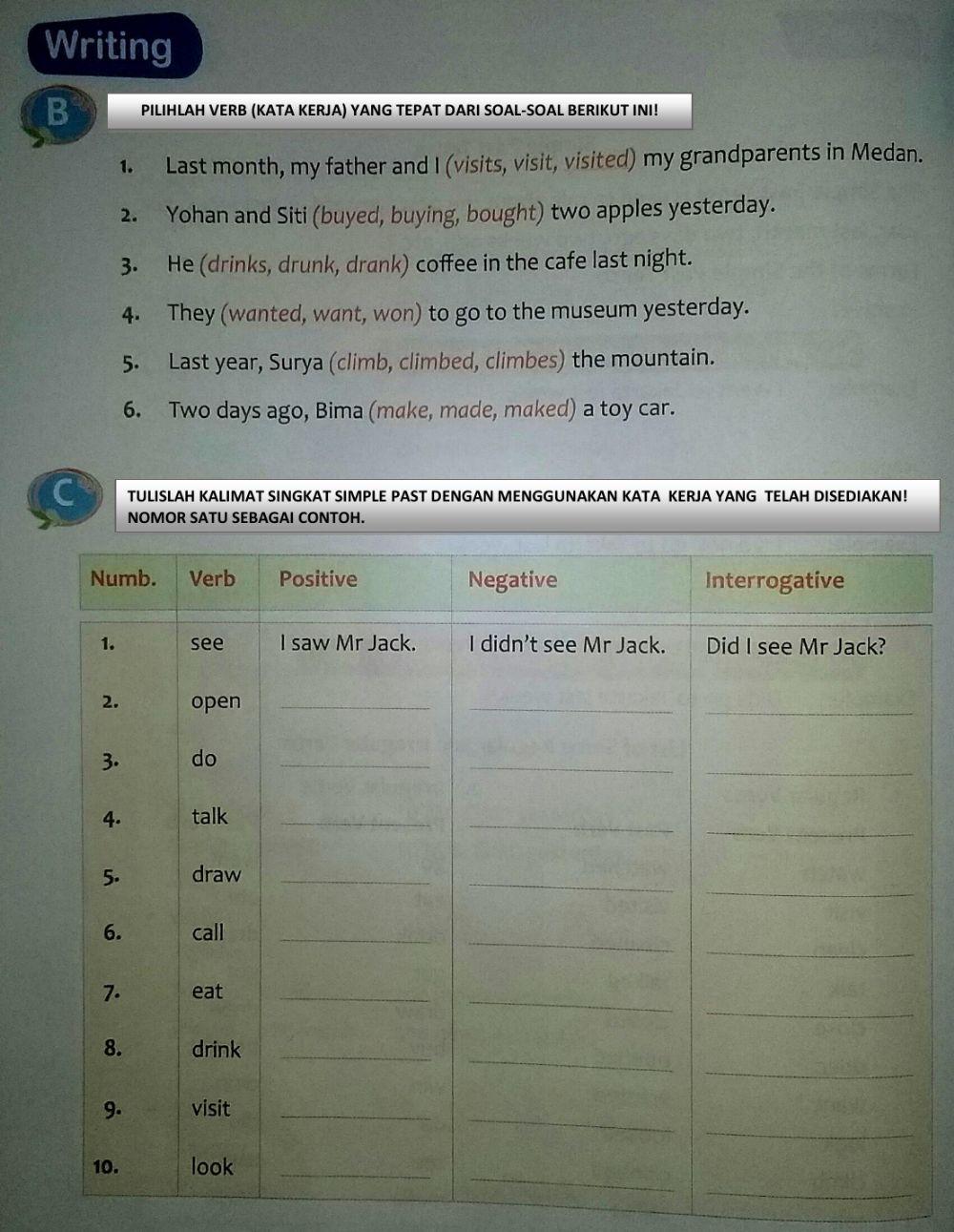 Simple past kelas 6 (kd5) sem.2 (21-01-2020)