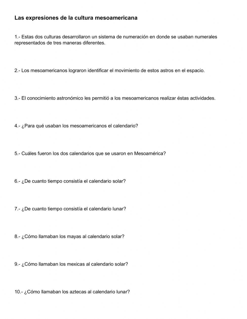 Expresiones de Mesoamérica