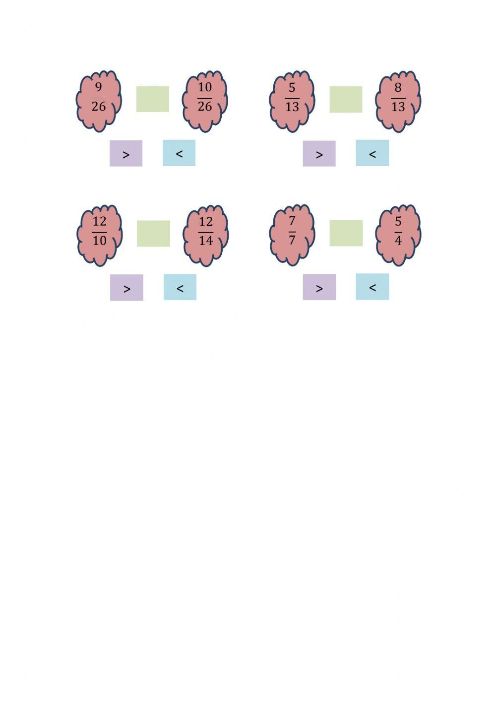 Membandingkan Pecahan (MC kelas 3)