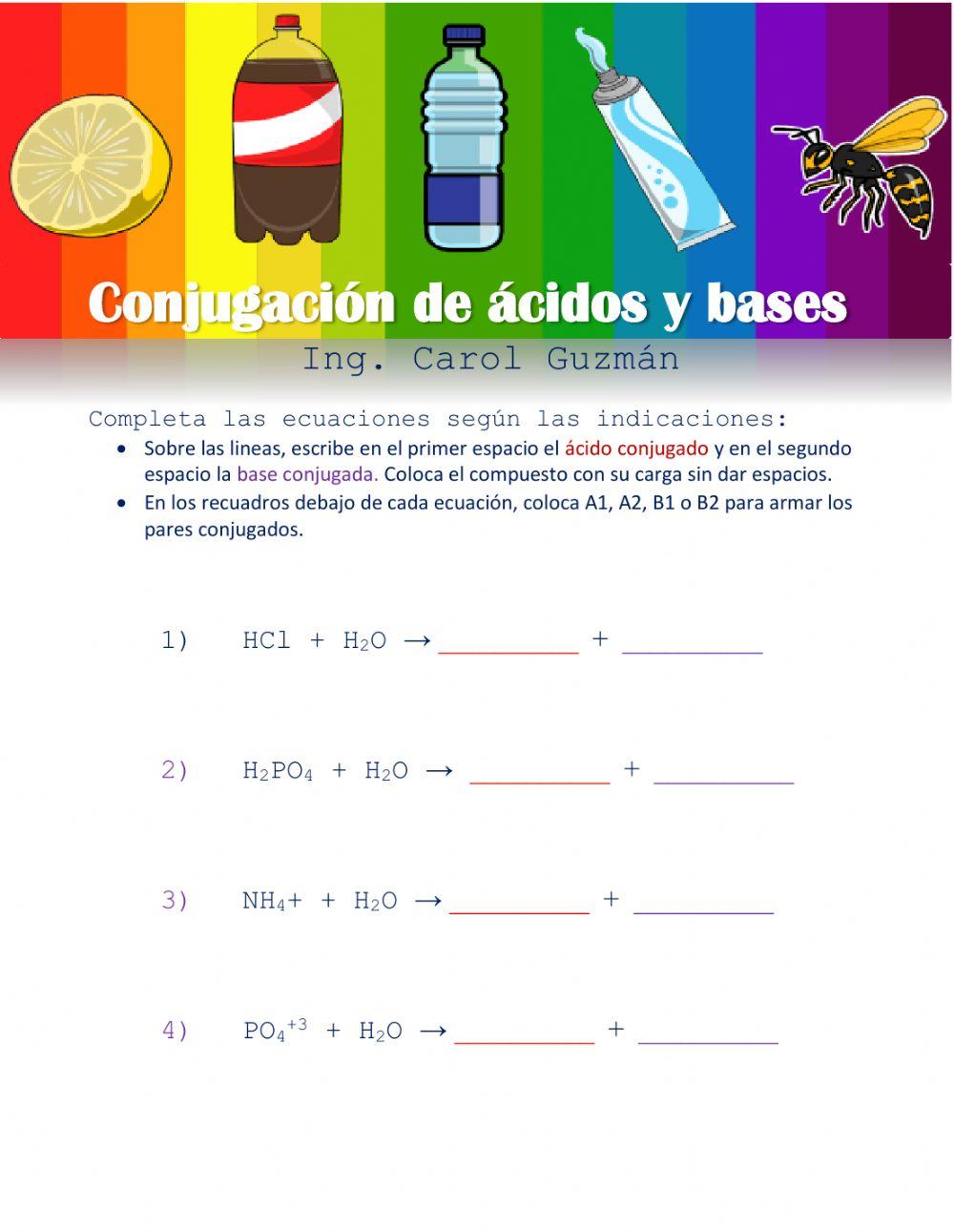 Ácidos y bases conjugadas