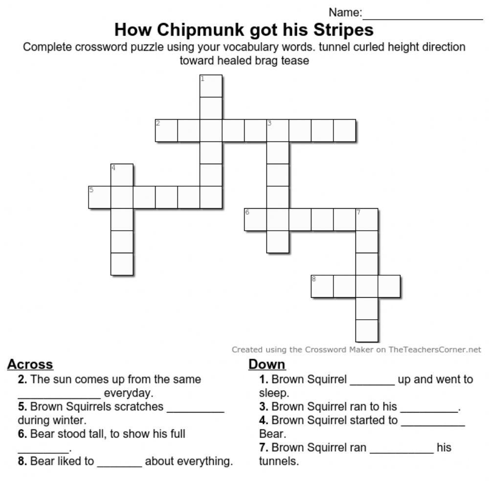 How Chipmunk got his Stripes