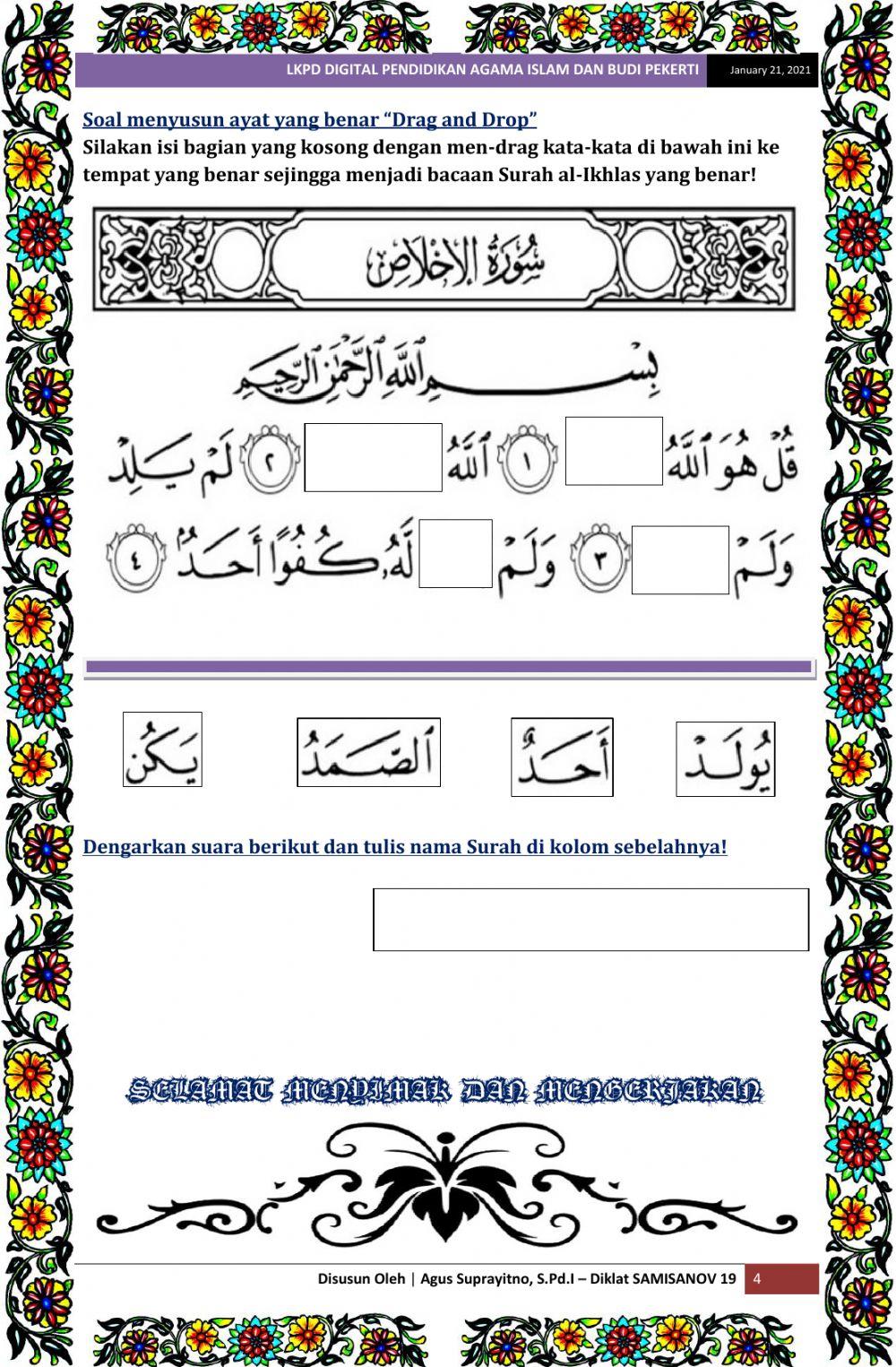 LKPD Digital PAIPB Kelas 1 Semester 2 Pembelajaran 7
