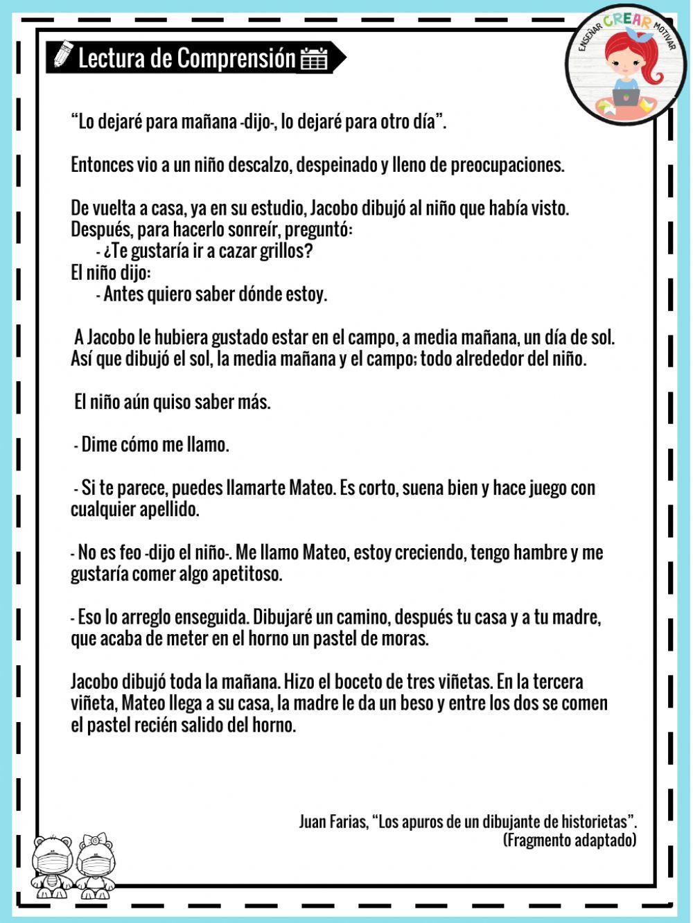 Lectura Jacobo sale a...