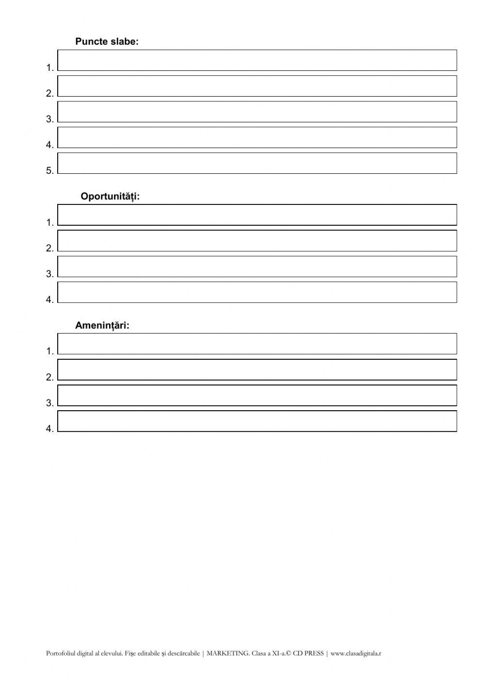 Piata si dimensiunile acesteia - fisa 10