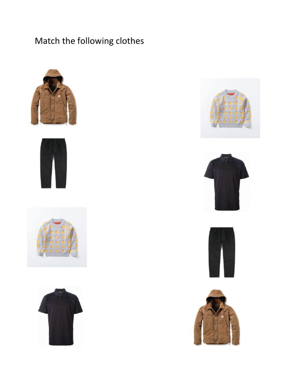 Matching clothes Matching clothes