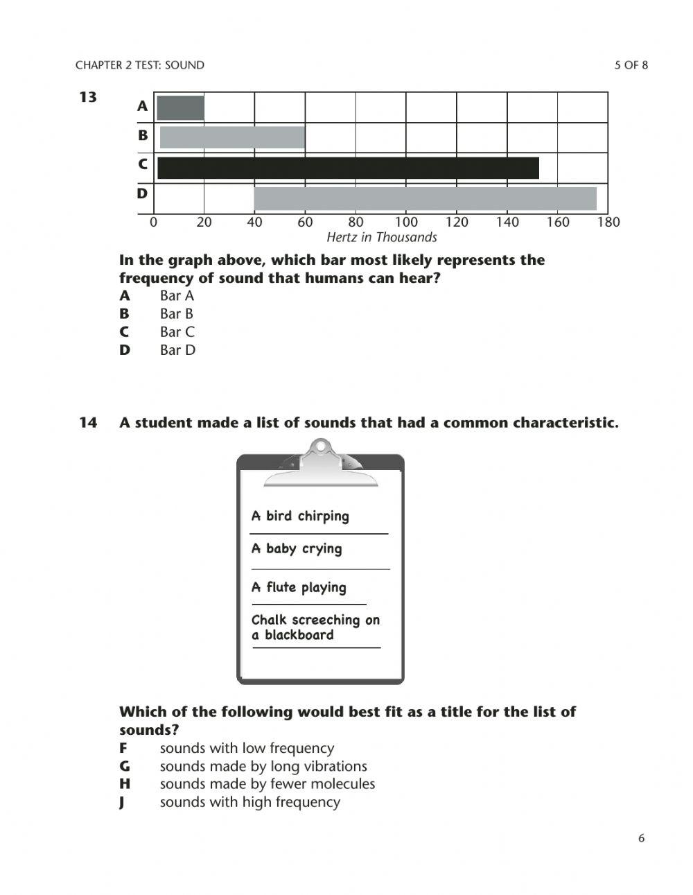Chapter 2 science test