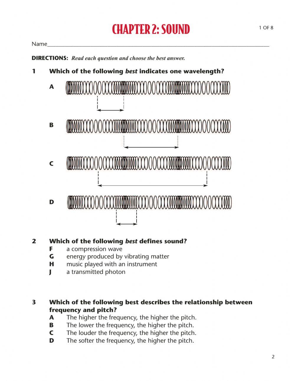 Chapter 2 science test