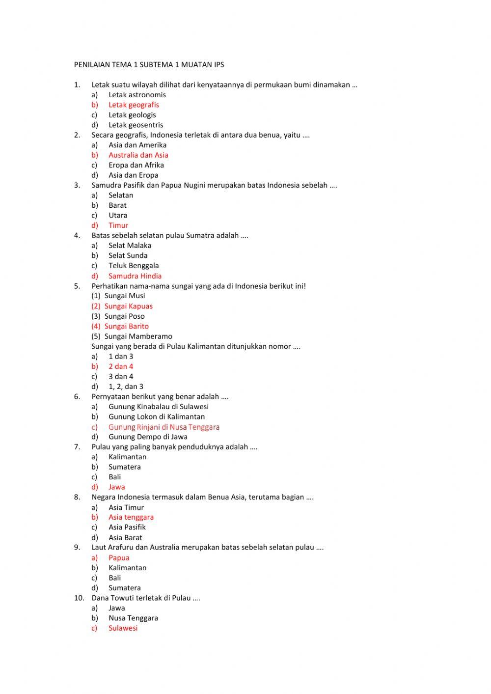 Lembar Kerja Siswa IPS