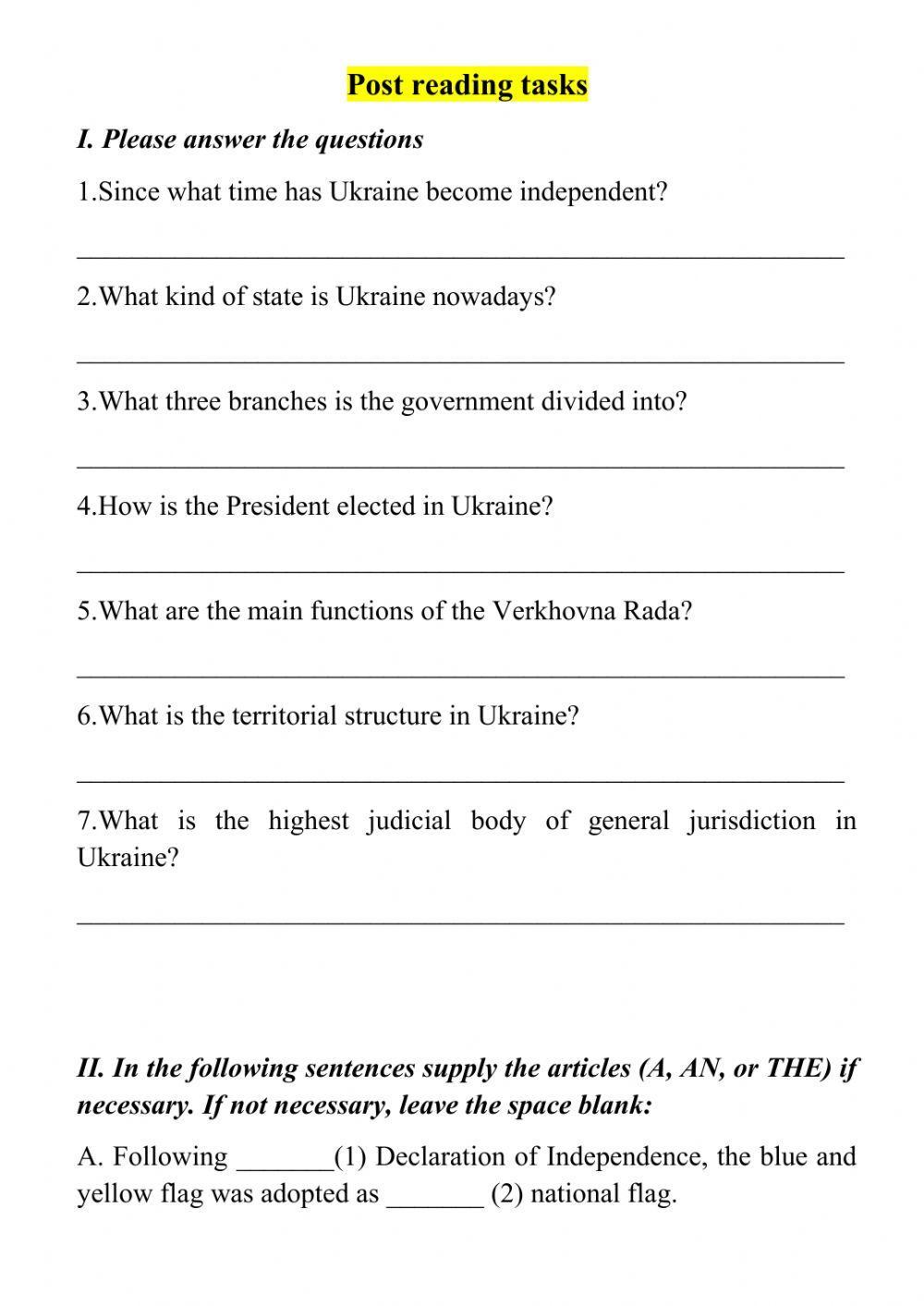 The political system of Ukraine