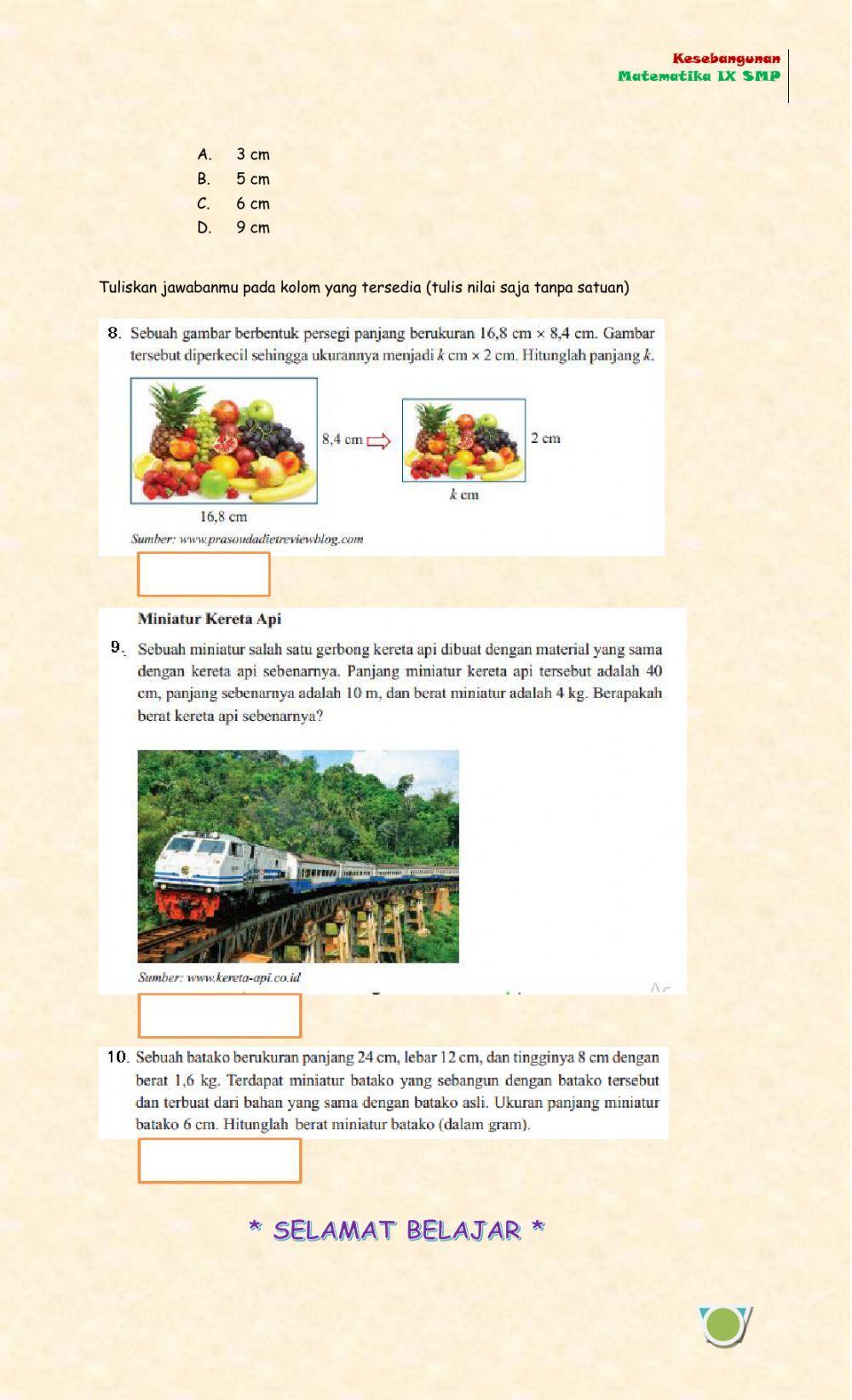 LKPD Kesebangunan pada Bangun Datar