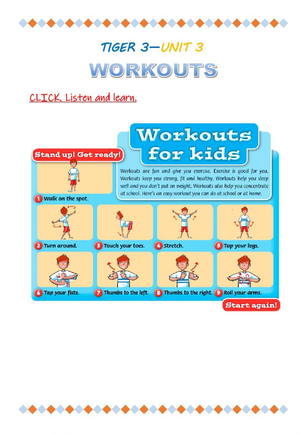 Workouts - Tiger 3 - unit 3