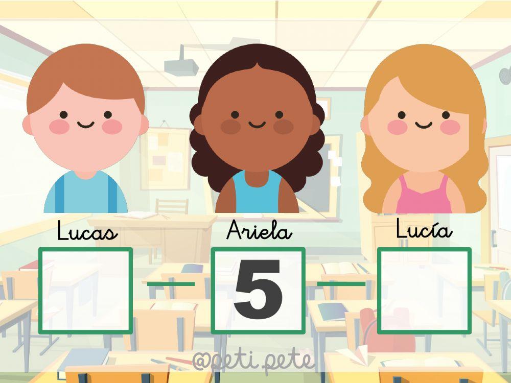 ¡A la fila! Numeración anterior y posterior