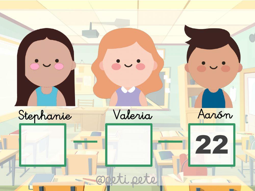 ¡A la fila! Numeración anterior y posterior