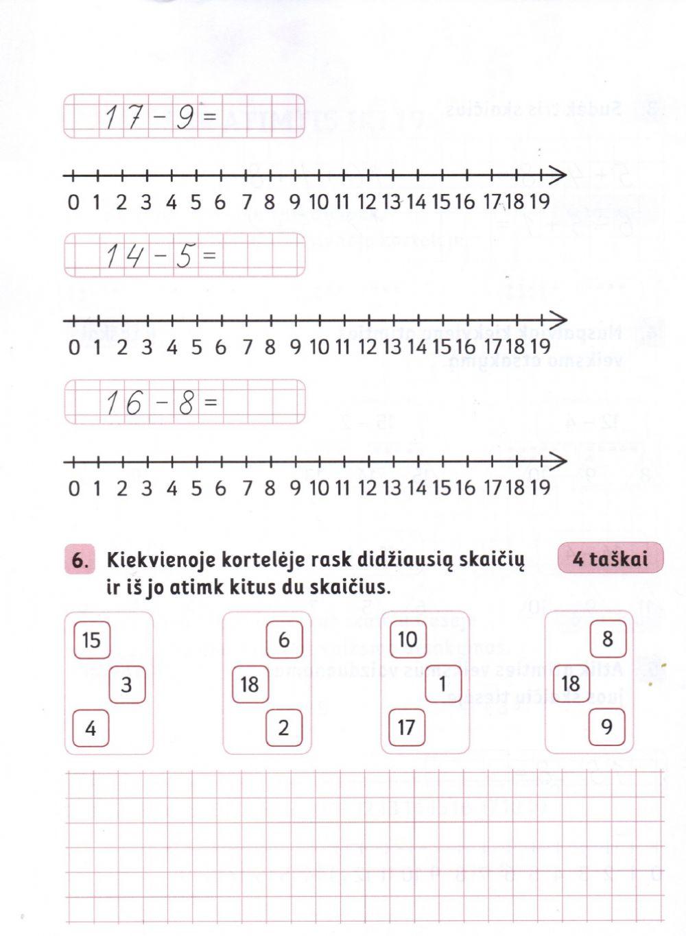 Matematikos kontrolins-sausis