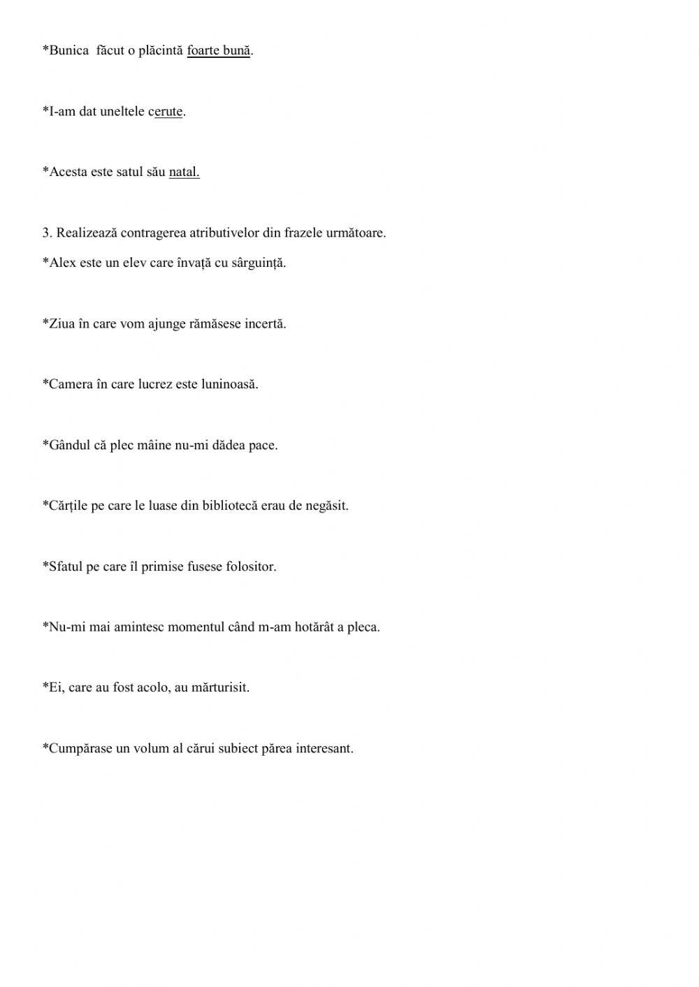 Propoziția atributivă