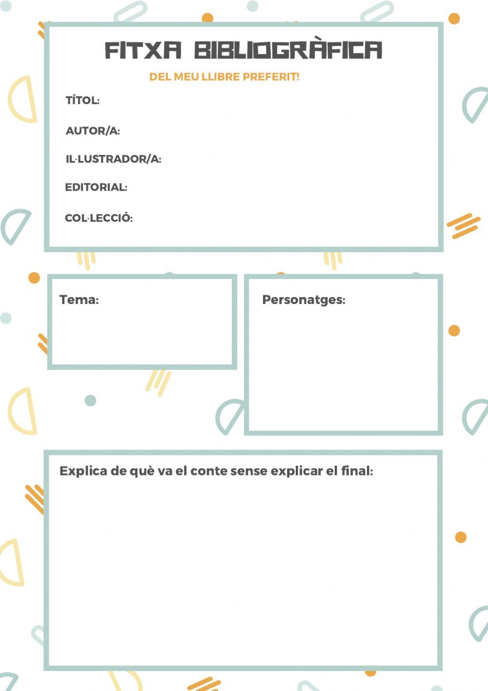 Fitxa bibliogràfica