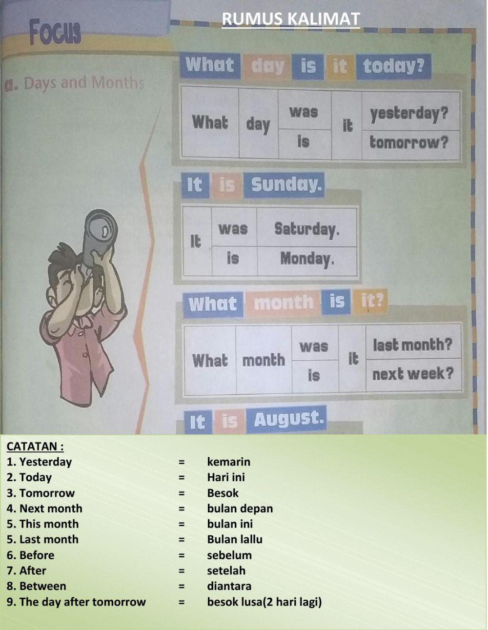 Days and months kelas 3 (kd5) 21-01-2020