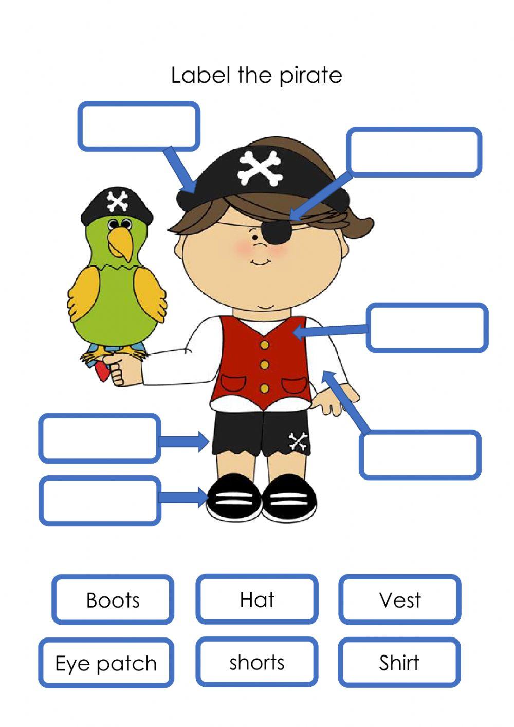 Label the pirate Label the pirate