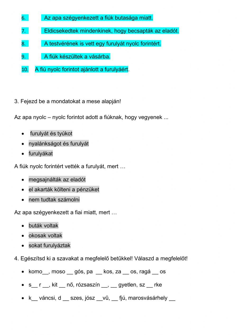 Felmérő anyanyelvből