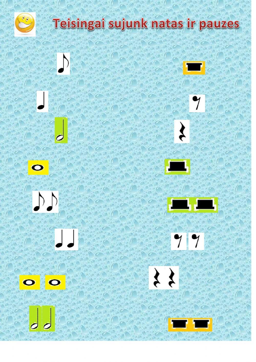 Sujunk natas ir pauzes