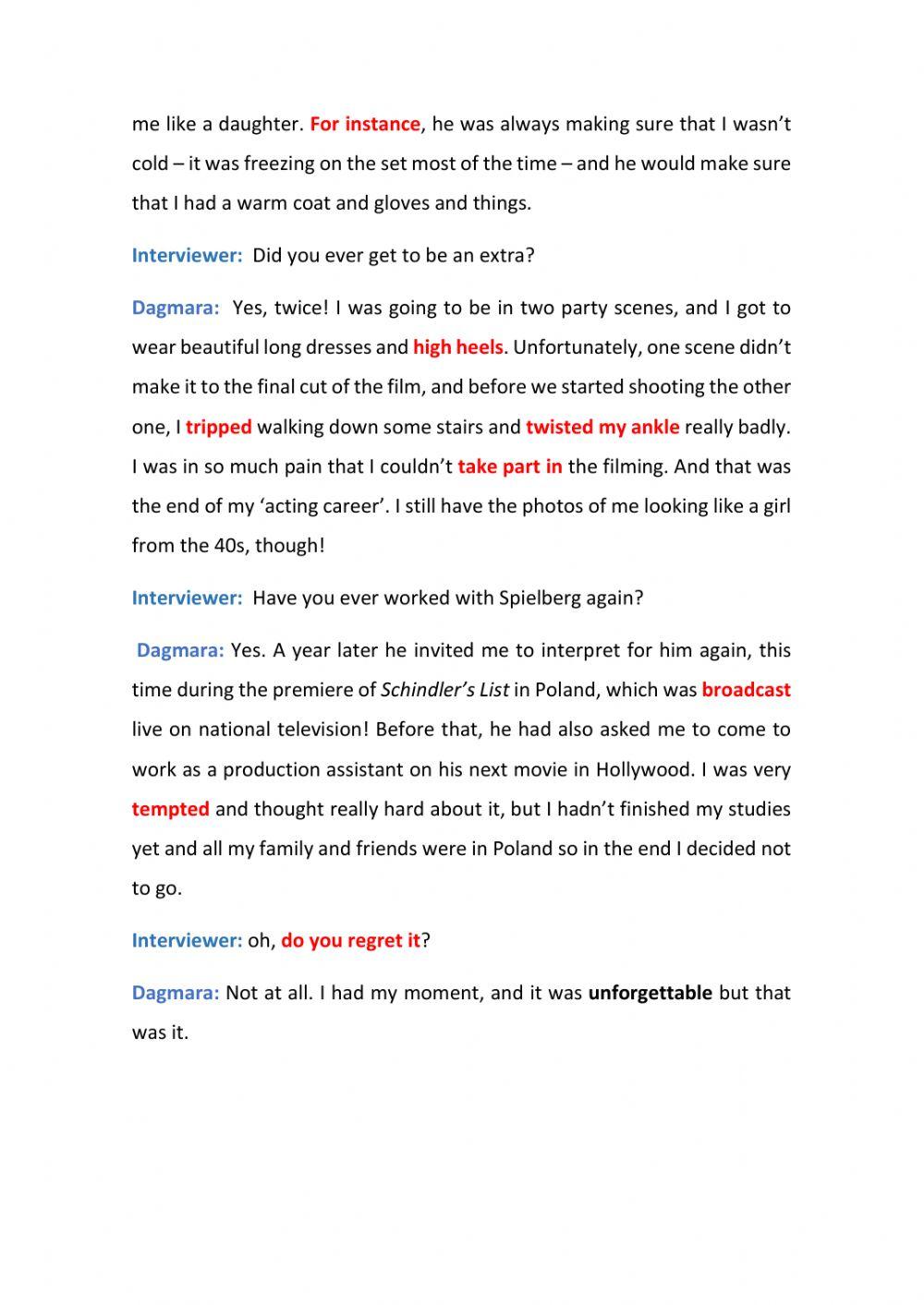 Passive voice interview