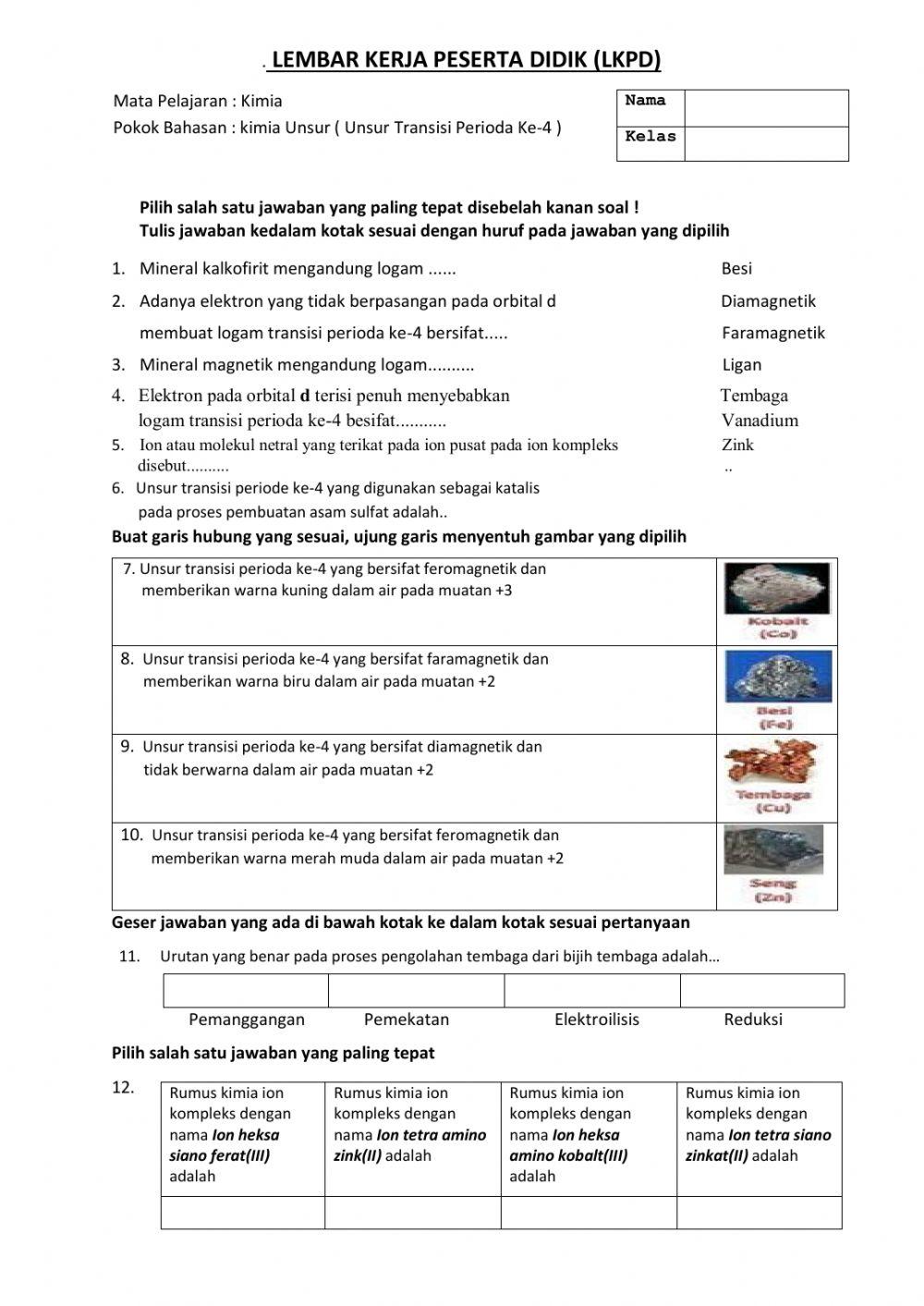 LKPD-Logam Transisi Perioda ke-4