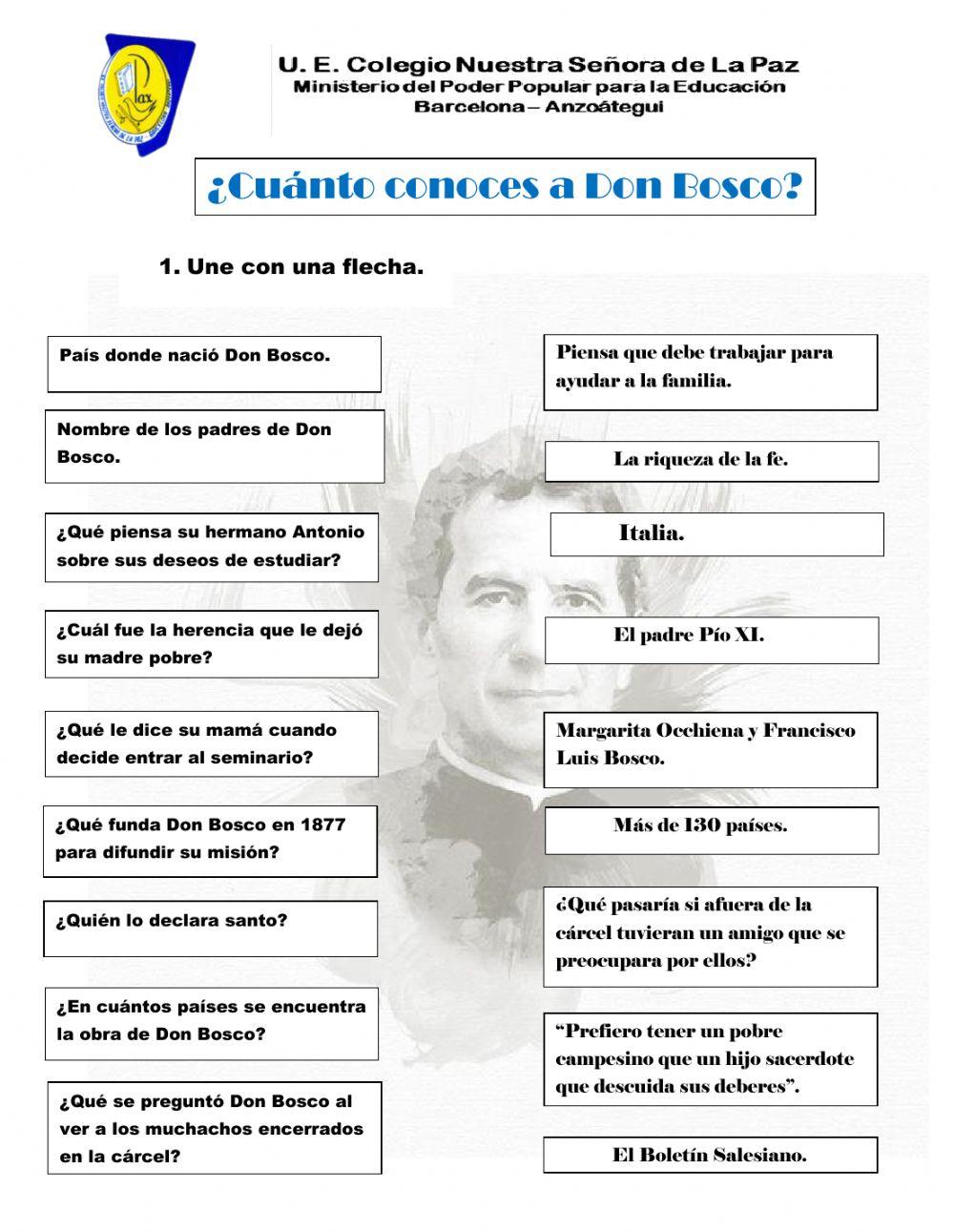 ¿Cuánto conoces a Don Bosco?