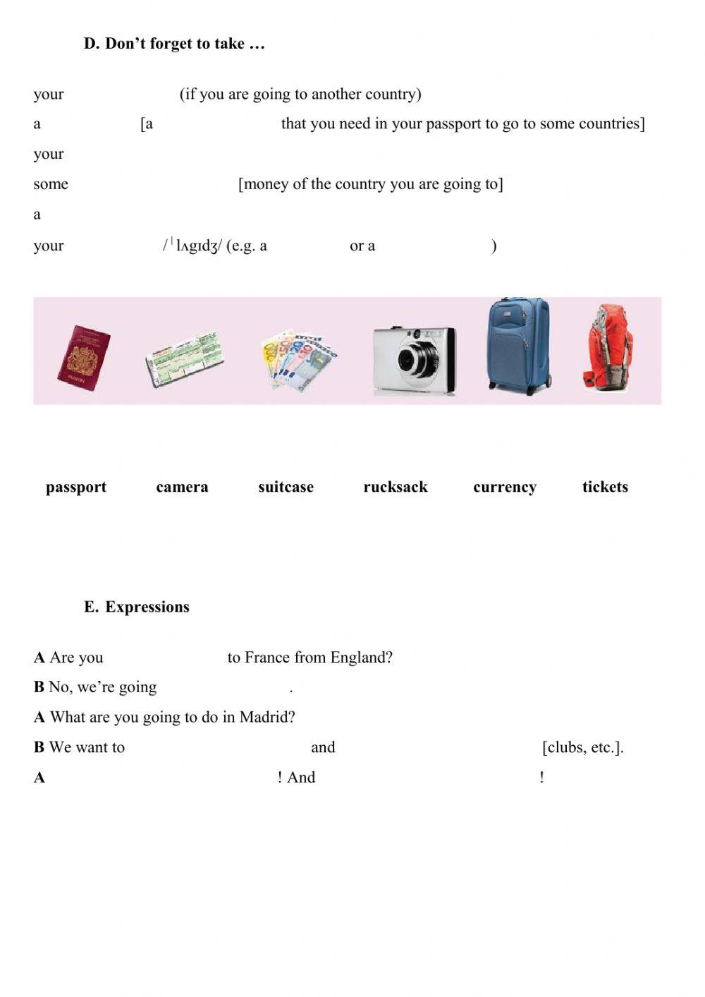 Vocabulary in use elementary holiday