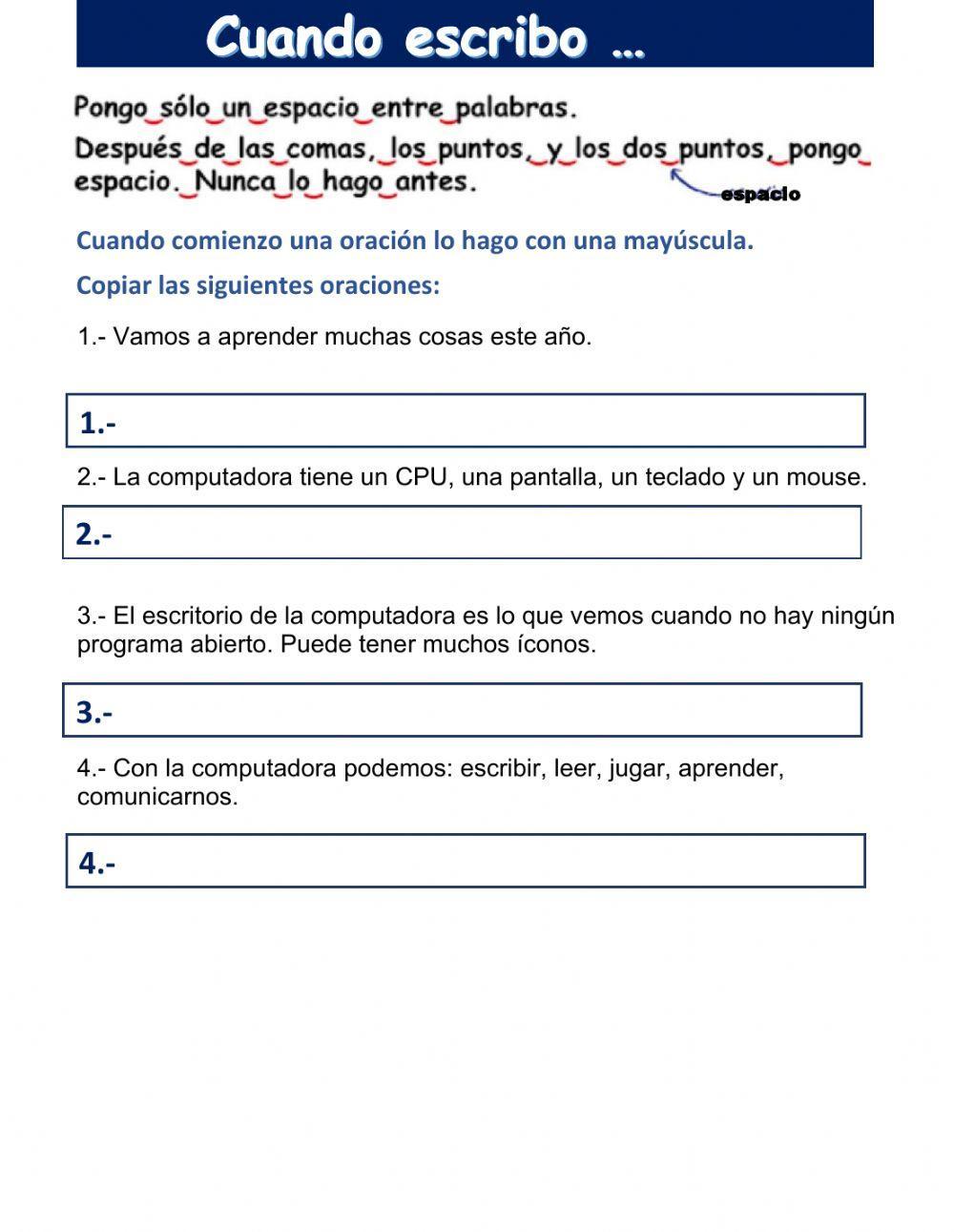 Practicando  con el teclado