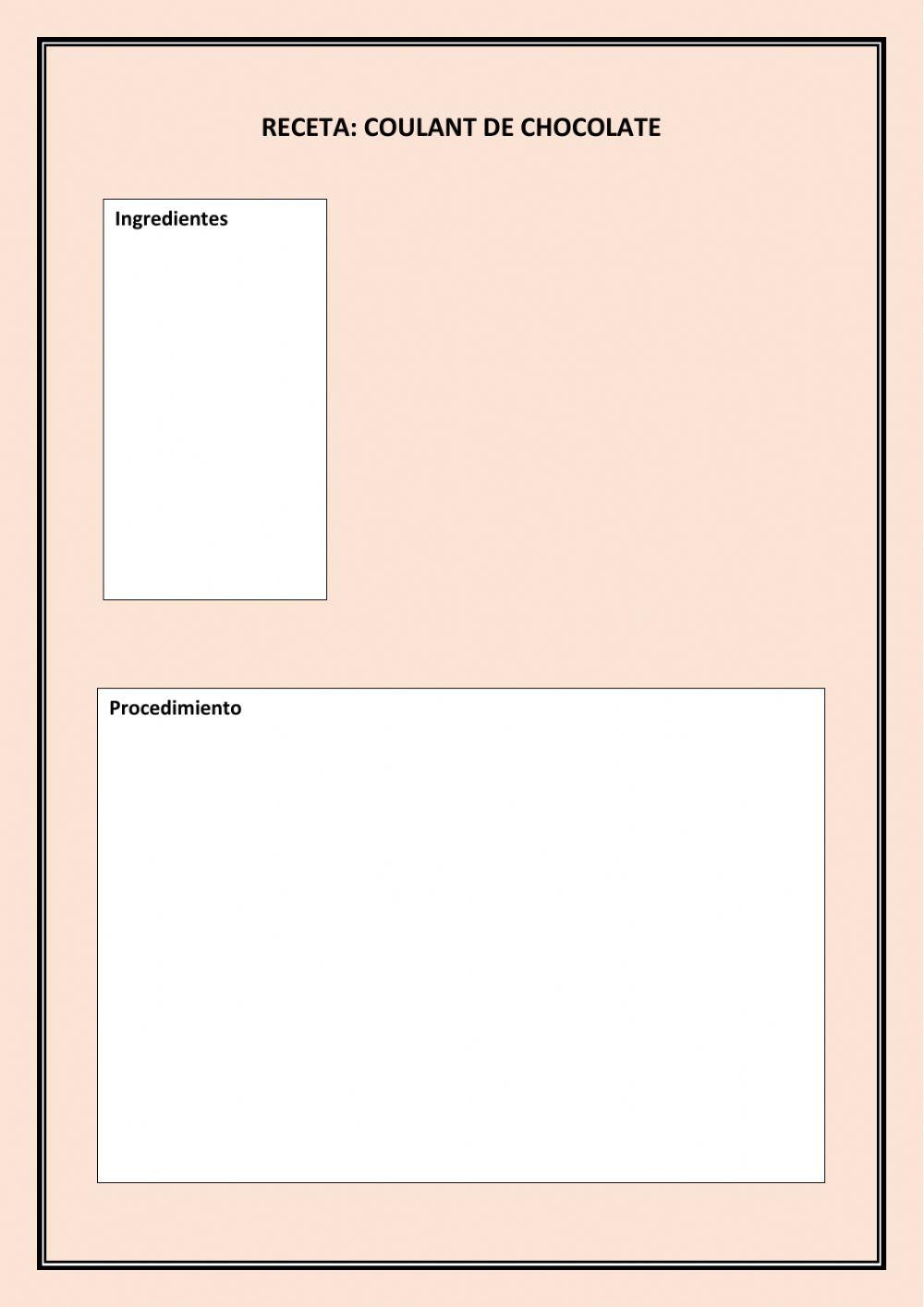 Receta coulant