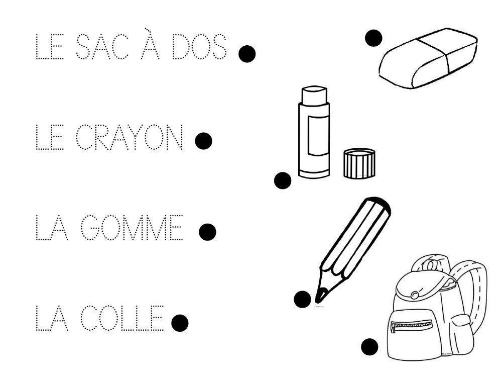 Le matériel scolaire 1º primaria