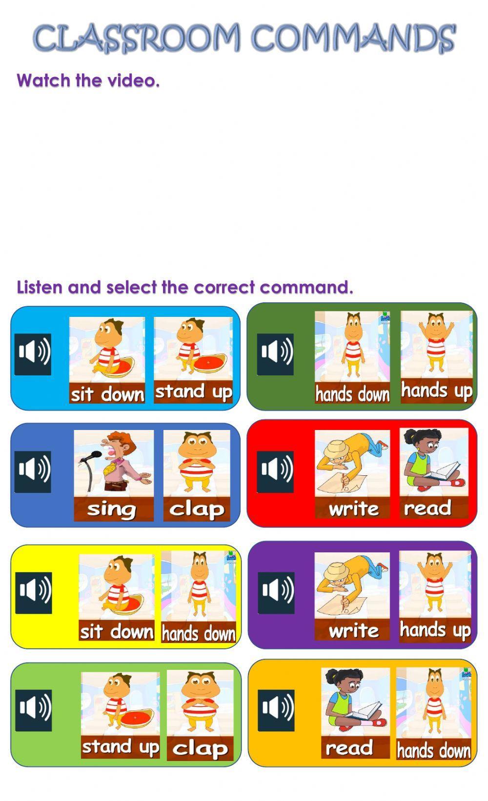 Classroom commands