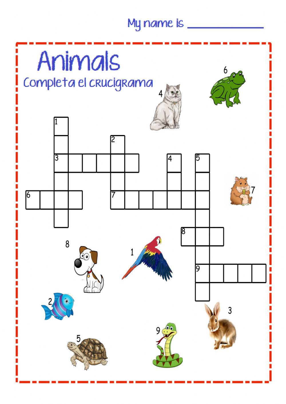 Pets crossword