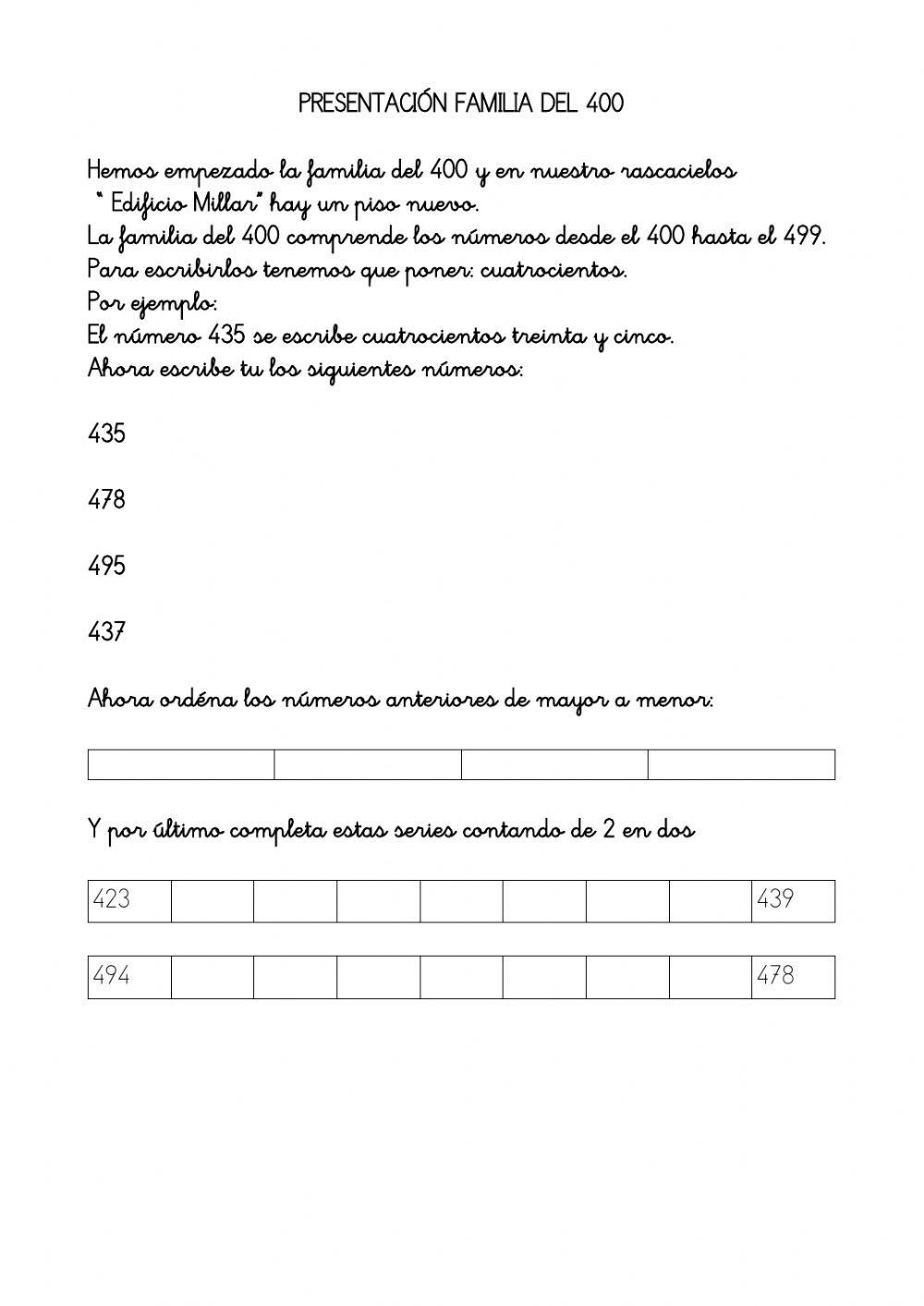 Presentación familia del 400