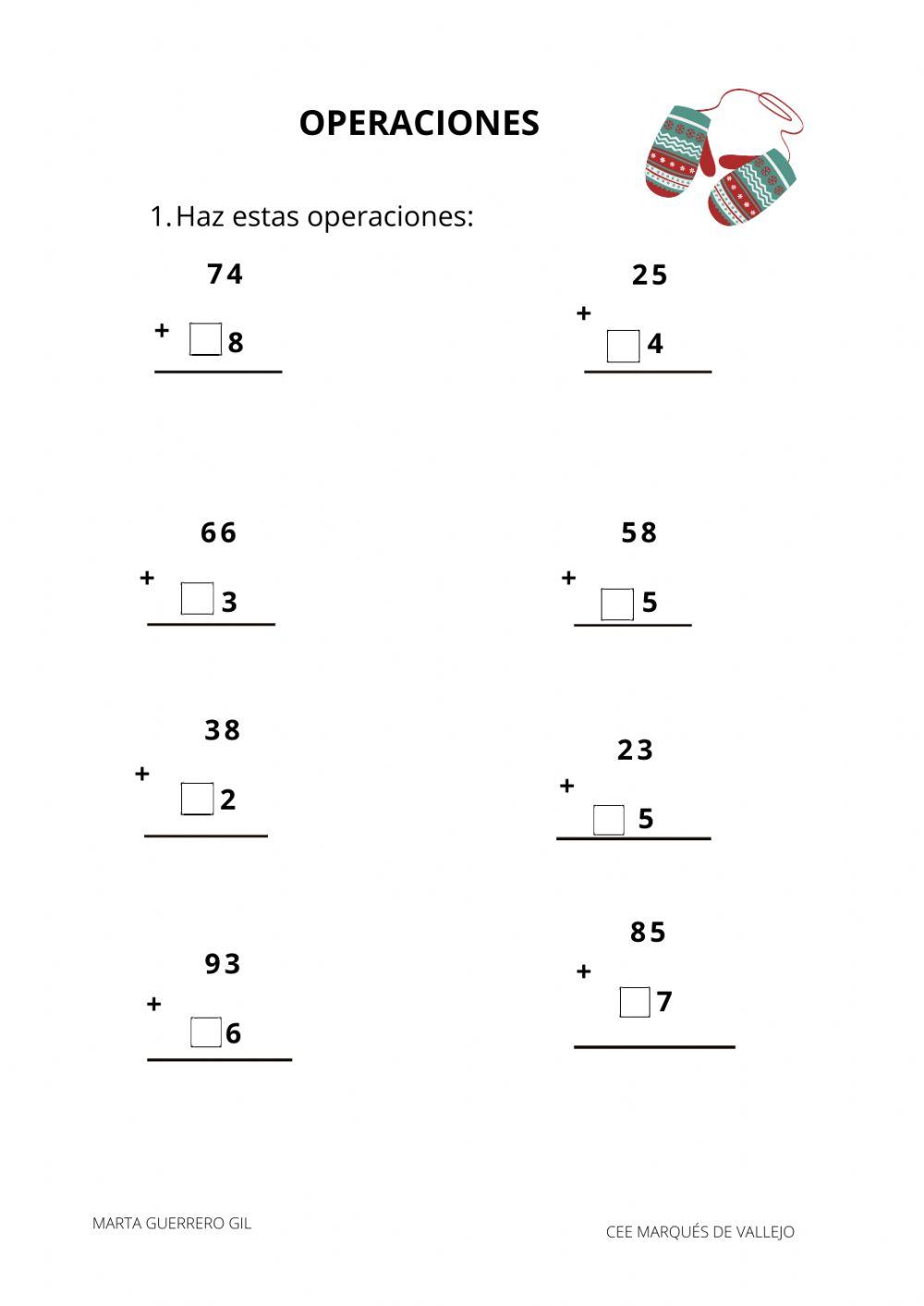 Sumas llevadas 1 cifra