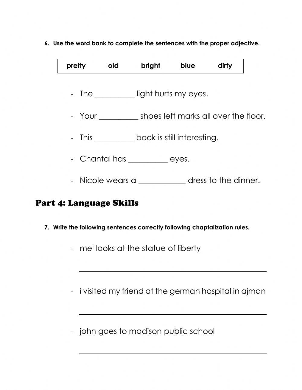 English Written Exam - Version1