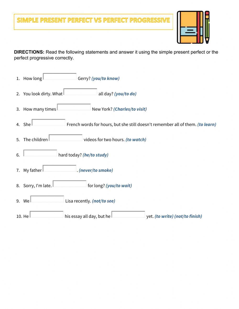Simple Present Perfect vs Perfect Progressive